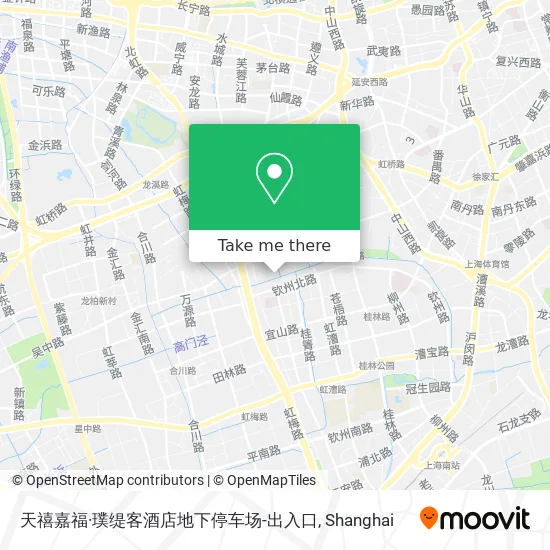 天禧嘉福·璞缇客酒店地下停车场-出入口 map