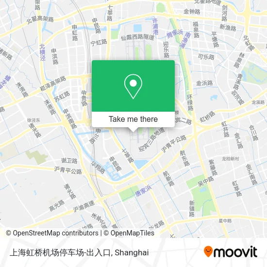 上海虹桥机场停车场-出入口 map