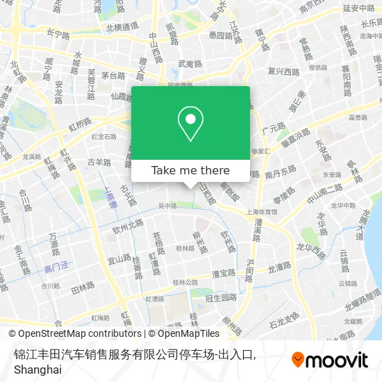 锦江丰田汽车销售服务有限公司停车场-出入口 map
