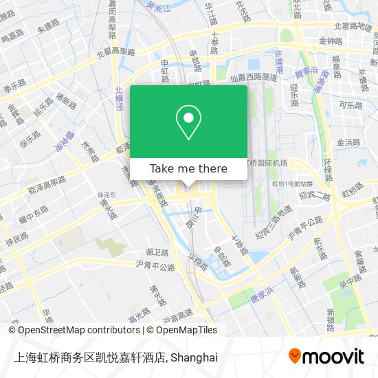 上海虹桥商务区凯悦嘉轩酒店 map