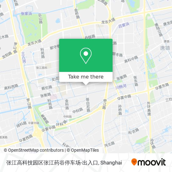 张江高科技园区张江药谷停车场-出入口 map