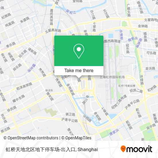 虹桥天地北区地下停车场-出入口 map