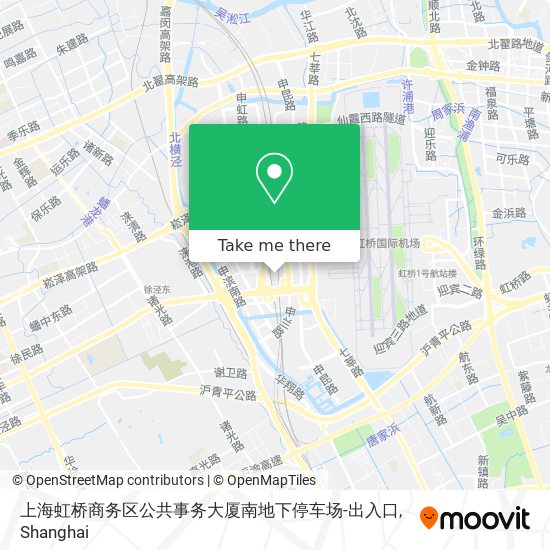 上海虹桥商务区公共事务大厦南地下停车场-出入口 map