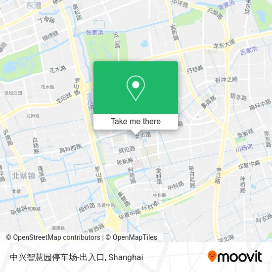 中兴智慧园停车场-出入口 map