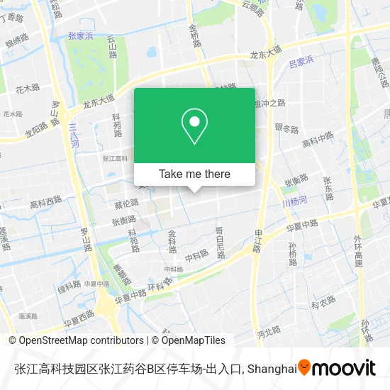 张江高科技园区张江药谷B区停车场-出入口 map