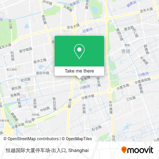 恒越国际大厦停车场-出入口 map