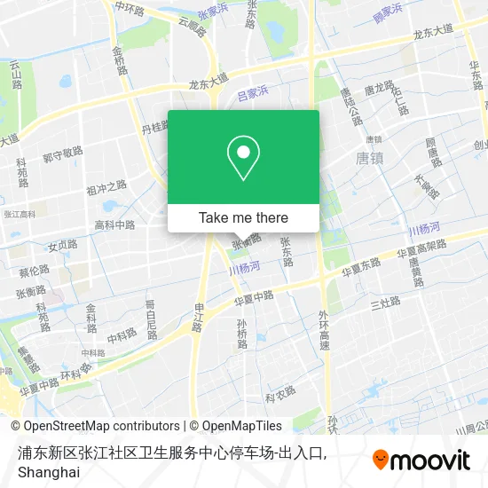 浦东新区张江社区卫生服务中心停车场-出入口 map