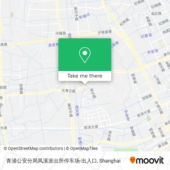 青浦公安分局凤溪派出所停车场-出入口 map