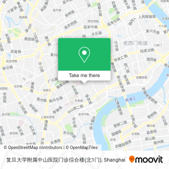 复旦大学附属中山医院门诊综合楼(北1门) map