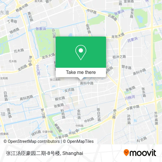张江汤臣豪园二期-8号楼 map