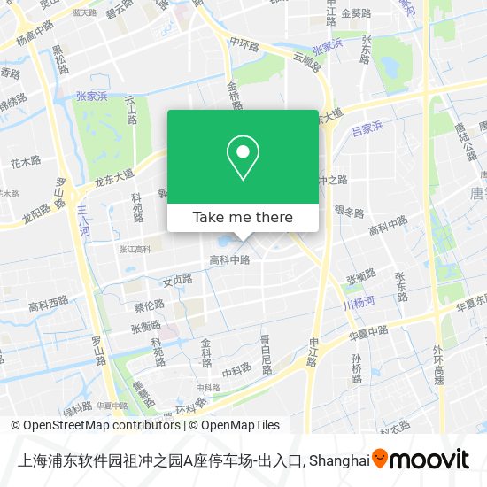 上海浦东软件园祖冲之园A座停车场-出入口 map