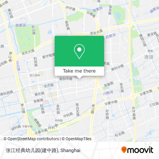 张江经典幼儿园(建中路) map