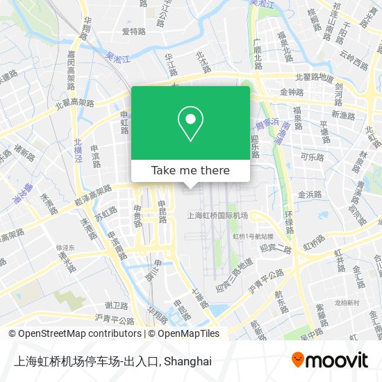 上海虹桥机场停车场-出入口 map