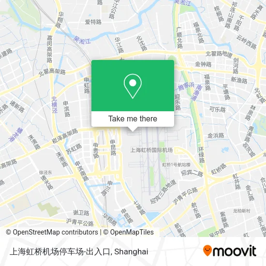 上海虹桥机场停车场-出入口 map