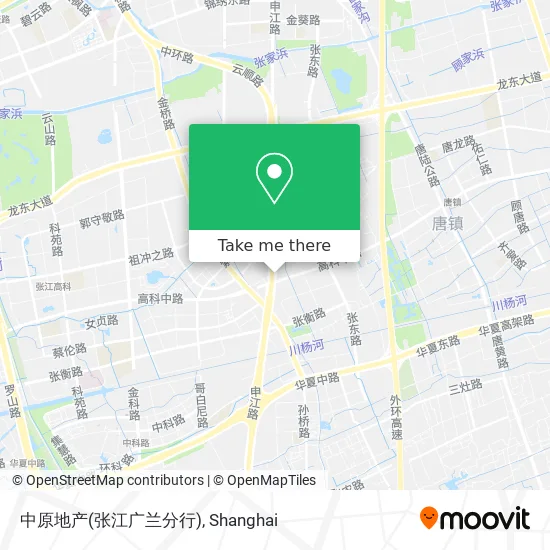 中原地产(张江广兰分行) map