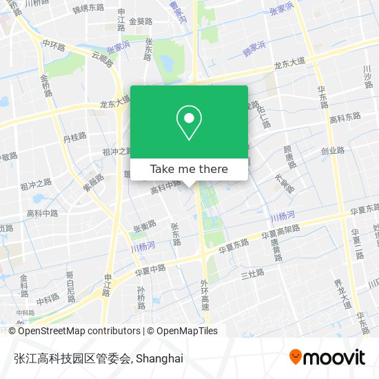 张江高科技园区管委会 map