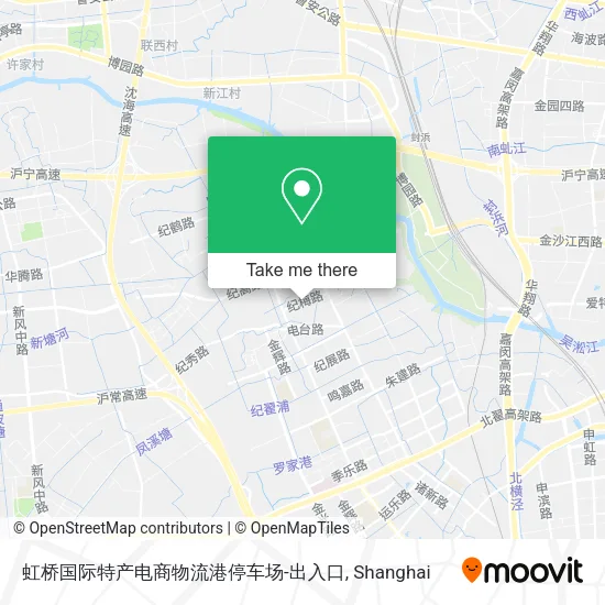 虹桥国际特产电商物流港停车场-出入口 map
