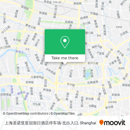 上海圣诺亚皇冠假日酒店停车场-北出入口 map