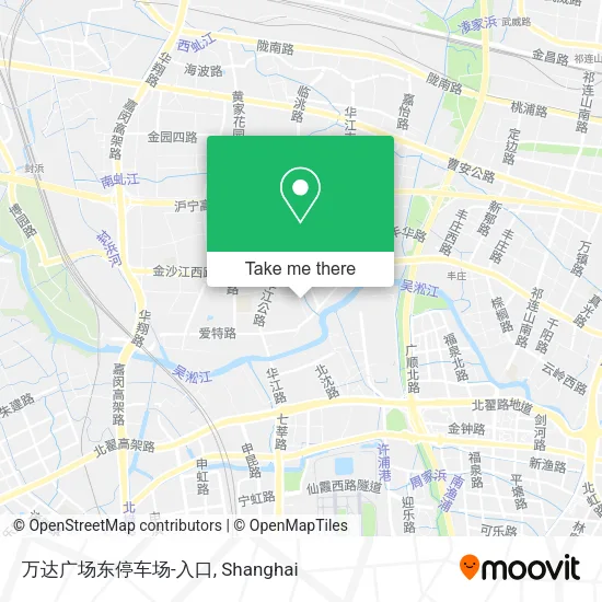 万达广场东停车场-入口 map