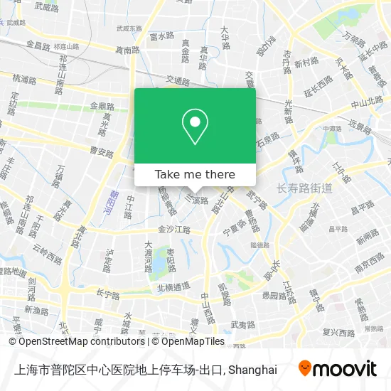 上海市普陀区中心医院地上停车场-出口 map