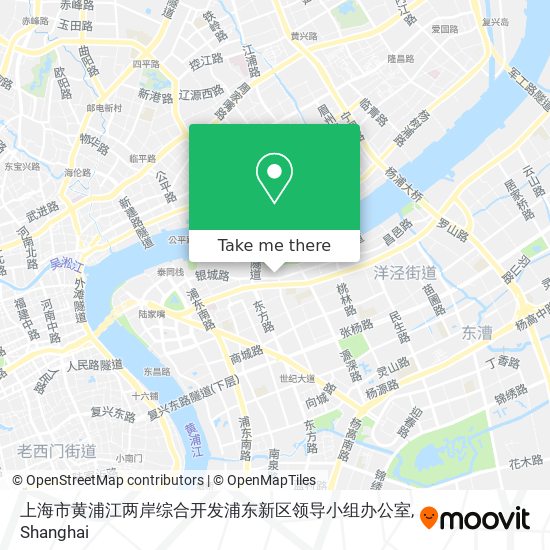 上海市黄浦江两岸综合开发浦东新区领导小组办公室 map