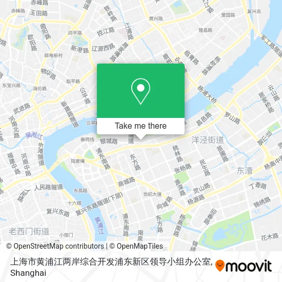 上海市黄浦江两岸综合开发浦东新区领导小组办公室 map