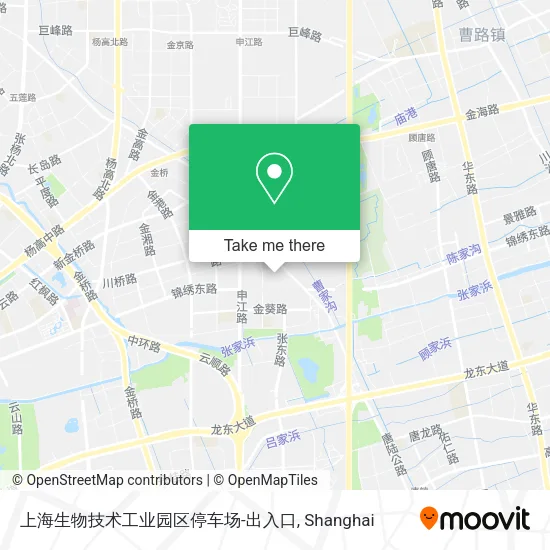 上海生物技术工业园区停车场-出入口 map