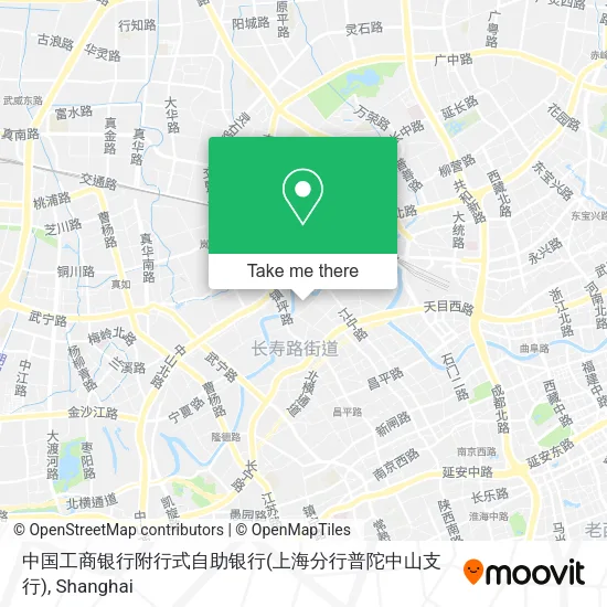 中国工商银行附行式自助银行(上海分行普陀中山支行) map