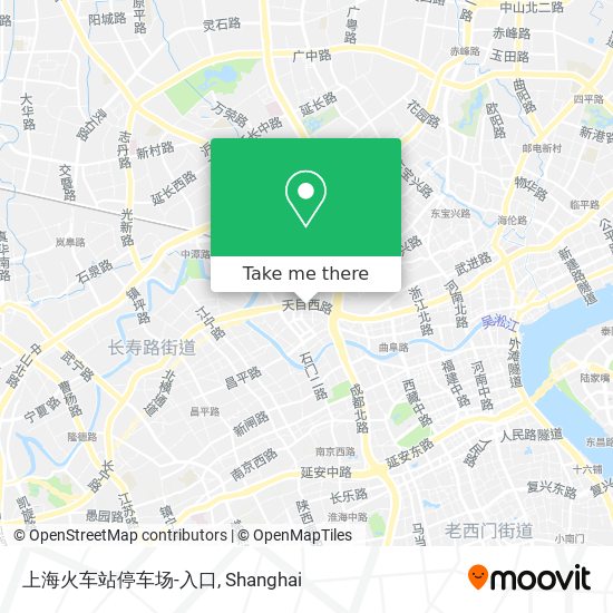 上海火车站停车场-入口 map