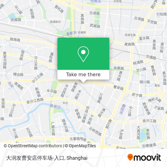 大润发曹安店停车场-入口 map