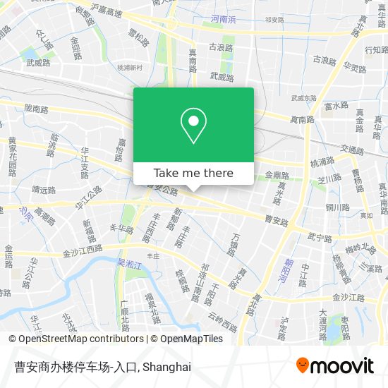 曹安商办楼停车场-入口 map