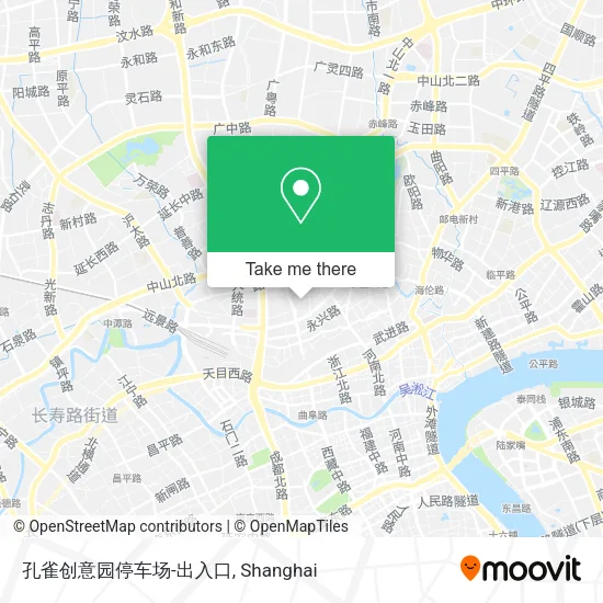 孔雀创意园停车场-出入口 map