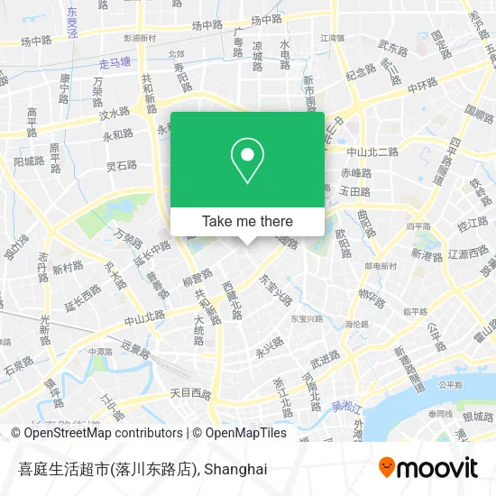 喜庭生活超市(落川东路店) map