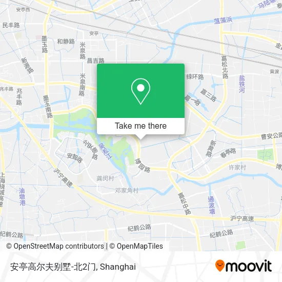安亭高尔夫别墅-北2门 map