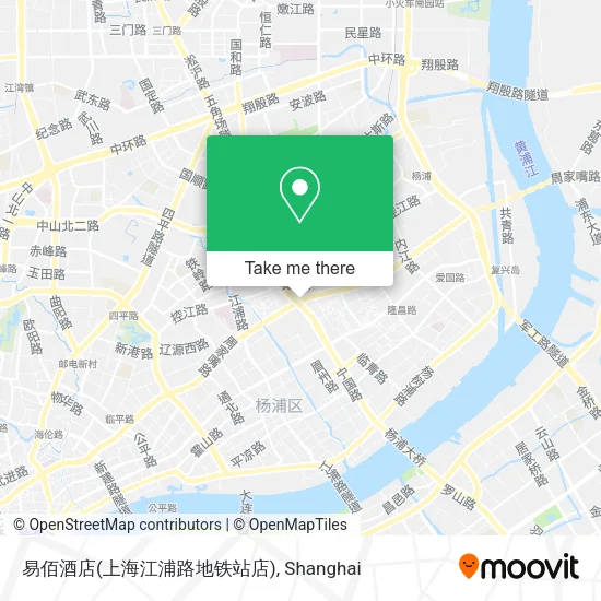易佰酒店(上海江浦路地铁站店) map
