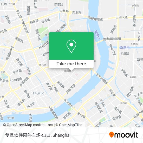 复旦软件园停车场-出口 map