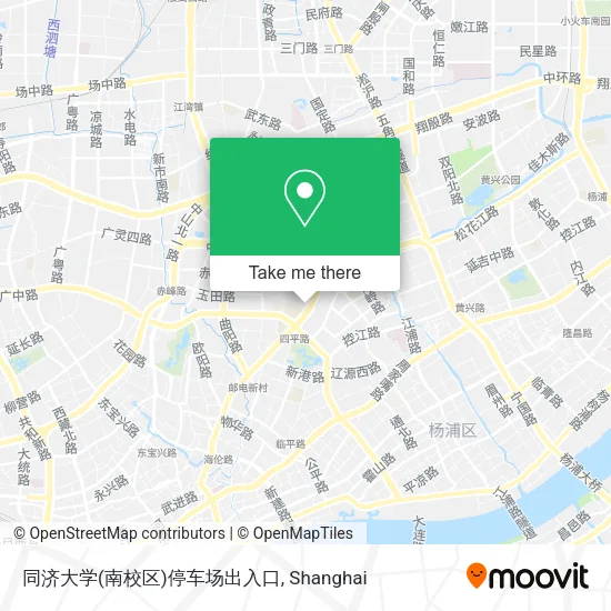 同济大学(南校区)停车场出入口 map