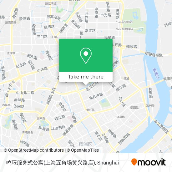 鸣珏服务式公寓(上海五角场黄兴路店) map