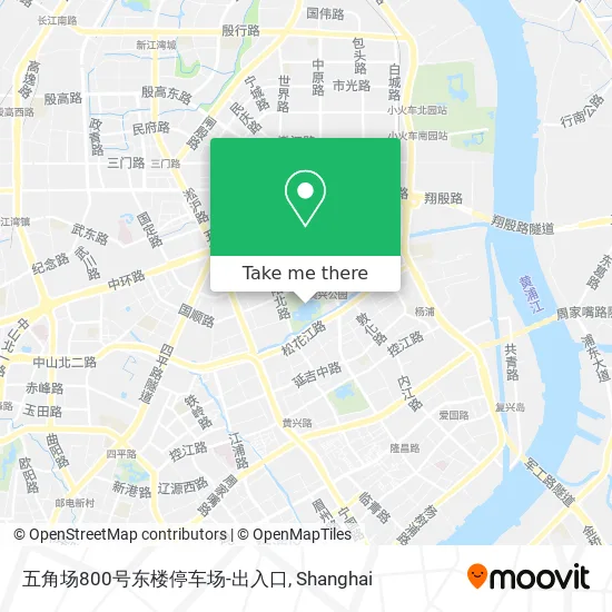 五角场800号东楼停车场-出入口 map