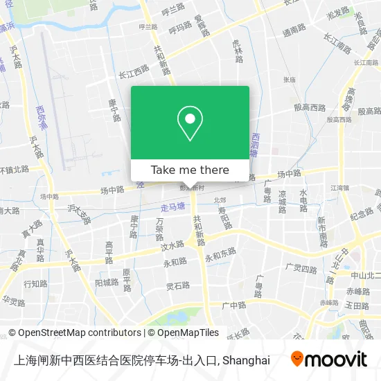 上海闸新中西医结合医院停车场-出入口 map