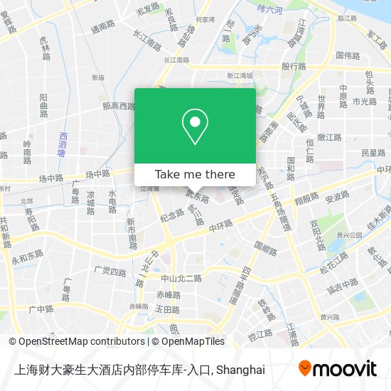 上海财大豪生大酒店内部停车库-入口 map