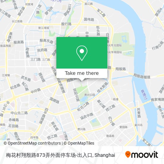 梅花村翔殷路873弄外面停车场-出入口 map