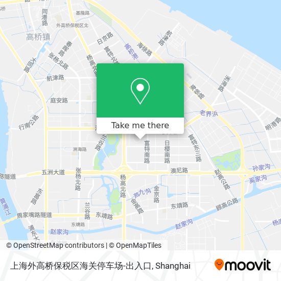 上海外高桥保税区海关停车场-出入口 map
