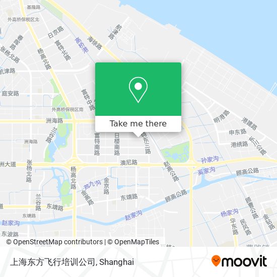 上海东方飞行培训公司 map