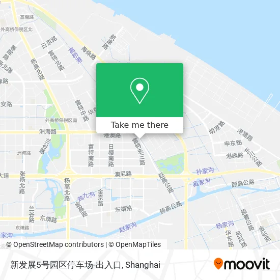 新发展5号园区停车场-出入口 map