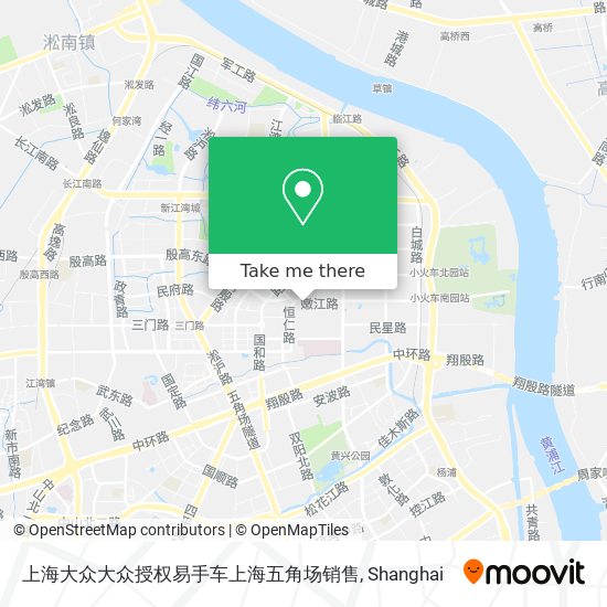 上海大众大众授权易手车上海五角场销售 map