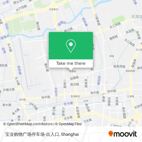 宝业购物广场停车场-出入口 map