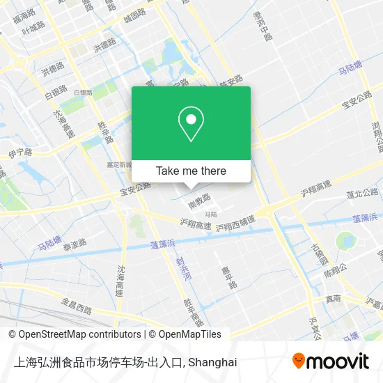 上海弘洲食品市场停车场-出入口 map