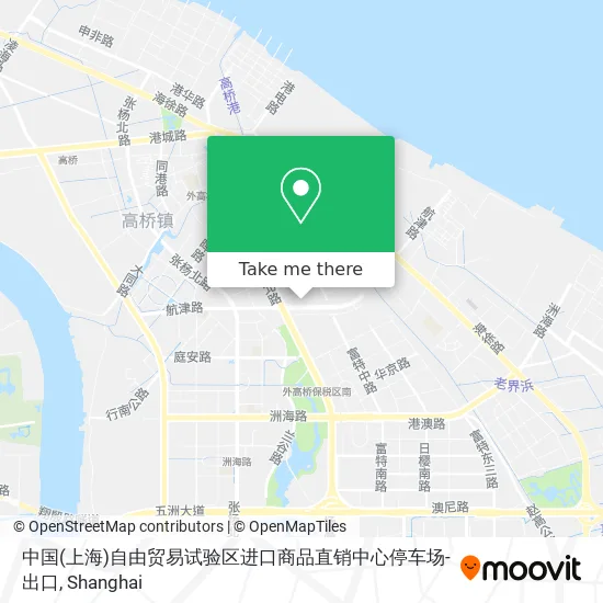 中国(上海)自由贸易试验区进口商品直销中心停车场-出口 map