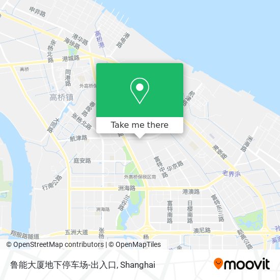 鲁能大厦地下停车场-出入口 map